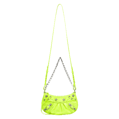 Pre-owned Balenciaga Mini Le Cagole Chain Bag 'fluorescent Yellow'