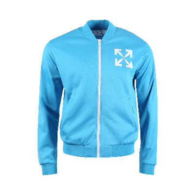 Pre-owned Off-white Single Arrow Slim Tracktop 'cyan Blue/white'