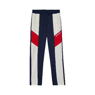 Pre-owned Palm Angels V Colorblock Track Pants 'navy Blue/white'