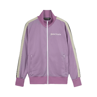 Pre-owned Palm Angels Classic Track Jacket 'lilac/off White' In Purple