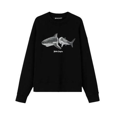Pre-owned Palm Angels Shark Crew 'black'