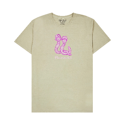 Pre-owned Pleasures Mud Pigment T-shirt 'natural' In White