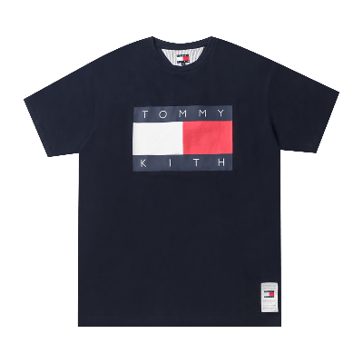 Pre-owned Kith For Tommy Hilfiger Flag Tee 'night Sky' In Blue
