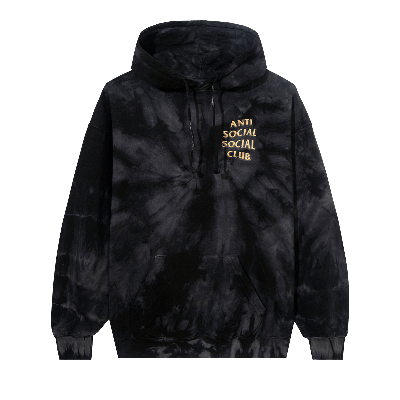 Pre-owned Anti Social Social Club Effectionate Tie Dye Hoodie 'black'