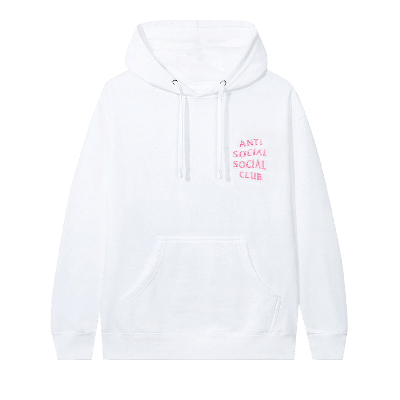 Pre-owned Anti Social Social Club Effectionate Hoodie 'white'