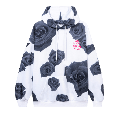 Pre-owned Anti Social Social Club Petal To The Floor Hoodie 'white'