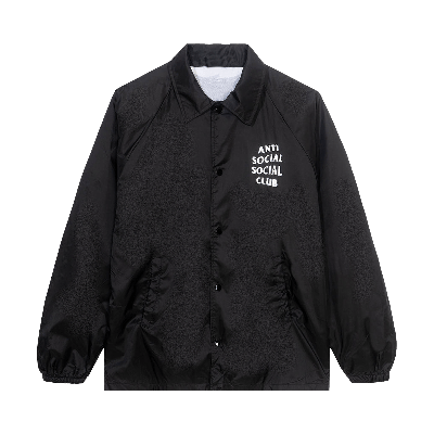 Pre-owned Anti Social Social Club Spiraled Coach Jacket 'black'