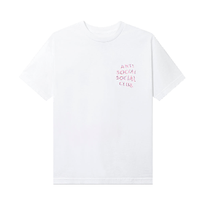 Pre-owned Anti Social Social Club X Case Study Flag Tee 'white'