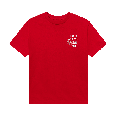 Pre-owned Anti Social Social Club X Case Study Flag Red Tee 'red'