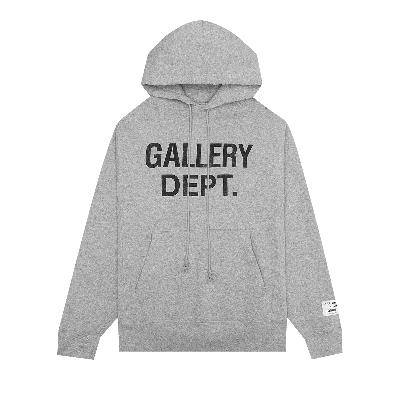 Pre-owned Gallery Dept. Center Logo Hoodie 'heather Grey'