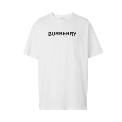 Pre-owned Burberry Logo Print Oversized T-shirt 'white'