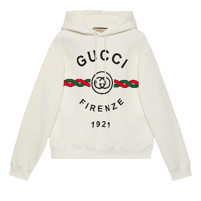 Pre-owned Gucci Firenze 1921 Hooded Sweatshirt 'white'