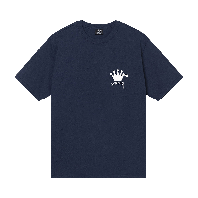 Pre-owned Stussy Lb Crown Tee 'navy' In Blue