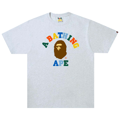 Pre-owned Bape Colors College Tee 'grey'