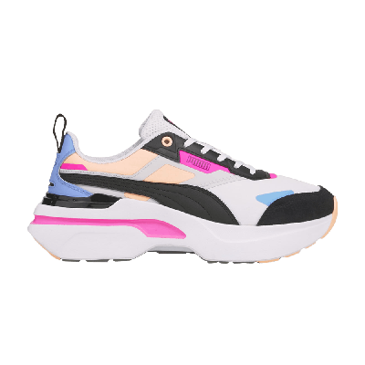 Pre-owned Puma Wmns Kosmo Rider Bright 'white Grey Violet'