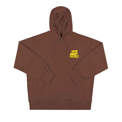 Pre-owned Supreme X Antihero Hooded Sweatshirt 'brown'
