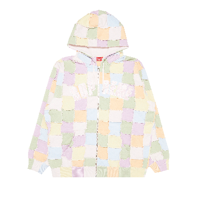 Pre-owned Supreme Reverse Patchwork Zip Up Hooded Sweatshirt 'multicolor' In Multi-color