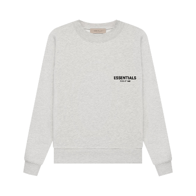 Pre-owned Essentials Fear Of God  Crewneck 'light Oatmeal' In Grey