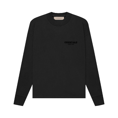 Pre-owned Essentials Fear Of God  Long-sleeve Tee 'stretch Limo' In Black