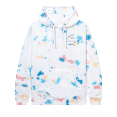 Pre-owned Anti Social Social Club Freakshow Tie Dye Hoodie 'multi' In White