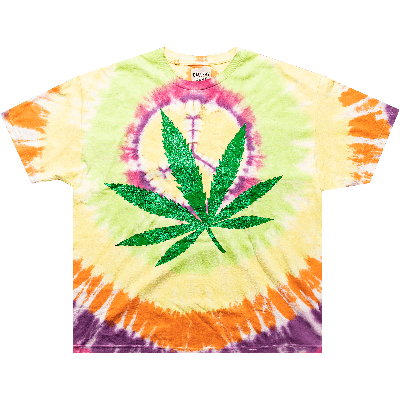 Pre-owned Gallery Dept. Weed Tie Dye Tee 'multicolor' In Multi-color