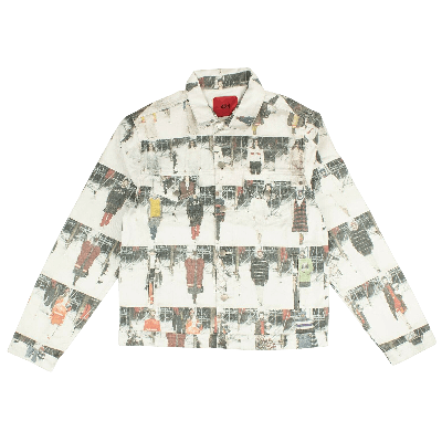Pre-owned 424 Photo Print Denim Jacket 'white'