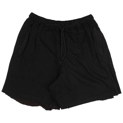 Pre-owned 424 Frayed Edge Cotton Drawstring Shorts 'black'