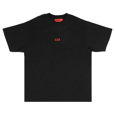 Pre-owned 424 Logo Cotton Short-sleeve T-shirt 'black'