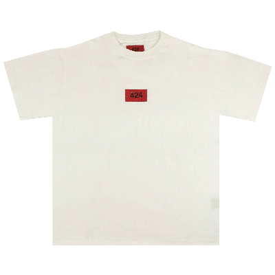 Pre-owned 424 Short-sleeve Logo Patch T-shirt 'white'