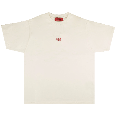 Pre-owned 424 Logo Cotton Short-sleeve T-shirt 'white'