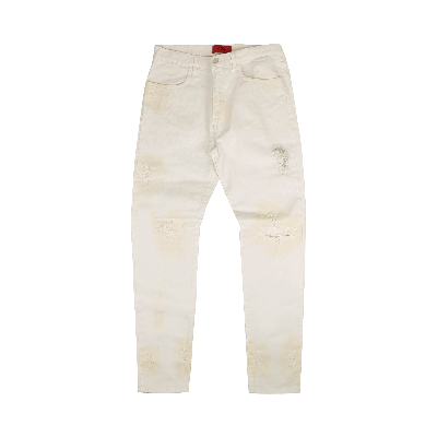 Pre-owned 424 Distressed Denim Jeans 'white'