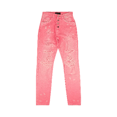 Amiri Slouch Destroyed Jeans Pants 'neon Pink'