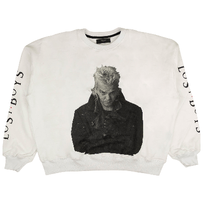 Pre-owned Amiri Lost Boys Loose Fit Crewneck Sweatshirt 'white'