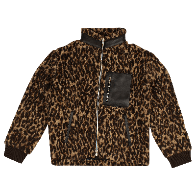 Pre-owned Amiri Leopard Print Fleece Jacket 'black'