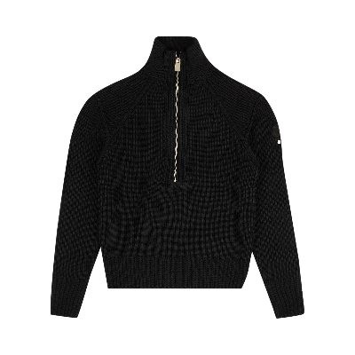 Pre-owned Moncler Knit Zip Up Sweater Jacket 'black'