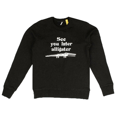 Pre-owned Moncler See You Later Alligator Crewneck 'black'