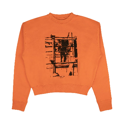 Pre-owned Off-white Graphic Hoodie Sweatshirt 'orange'