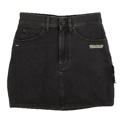 Pre-owned Off-white Denim Mini Skirt 'black'
