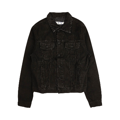 Pre-owned Off-white Agreement Slim Denim Jacket 'black'