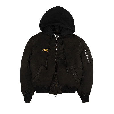 Pre-owned Off-white Stencil Vintage Bomber 'black'
