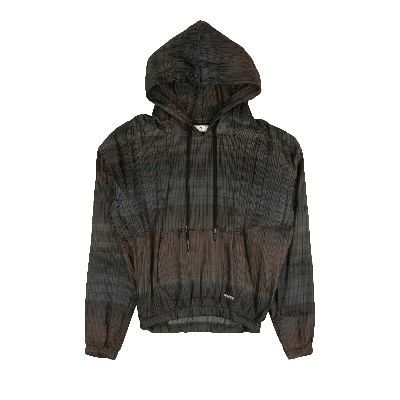 Pre-owned Off-white Plisse Over Hoodie 'brown'