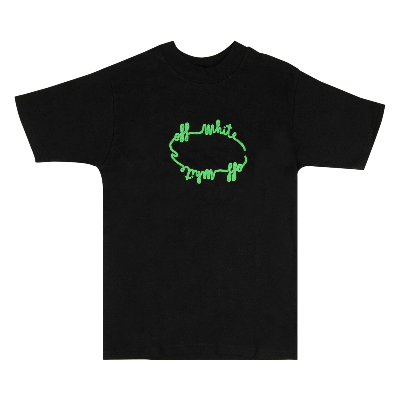 Pre-owned Off-white Circle Logo T-shirt 'black/green'