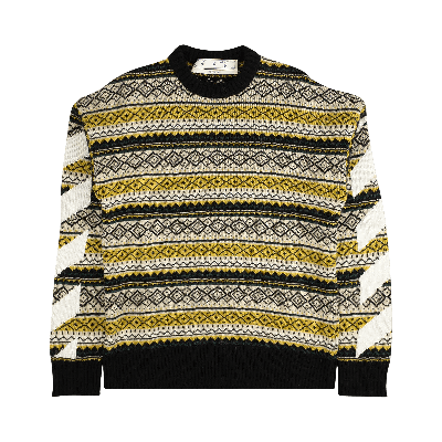 Pre-owned Off-white Crewneck Fair Isle Sweater 'multicolor' In Multi-color