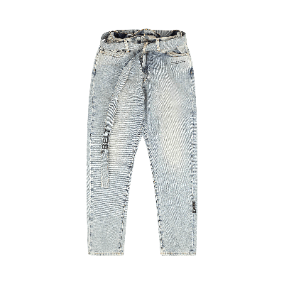 Pre-owned Off-white Slim Low Crotch Belt Jeans 'black'