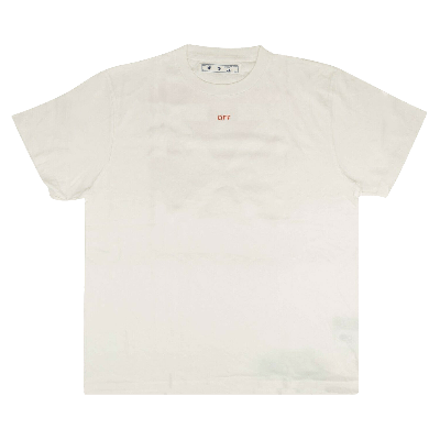 Pre-owned Off-white Stencil Logo T-shirt 'white/red'