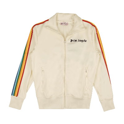 Pre-owned Palm Angels Zip Up Track Jacket 'white'