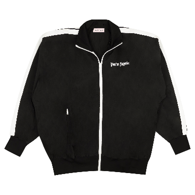 Pre-owned Palm Angels Over Logo Zip Up Track Jacket 'black'