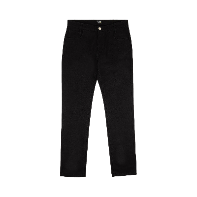 Pre-owned Raf Simons Smiley Rear Logo Patch Jeans 'black'