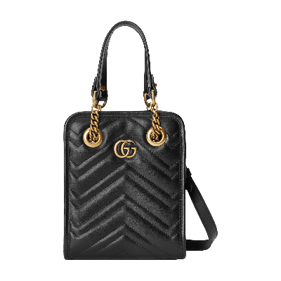 Pre-owned Gucci Gg Marmont Matelassé Mini Bag 'black'