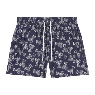 Pre-owned Palm Angels X Vilebrequin Bear Swimwear 'blue/grey'
